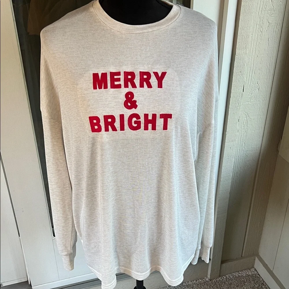 Merry & Bright pajama top